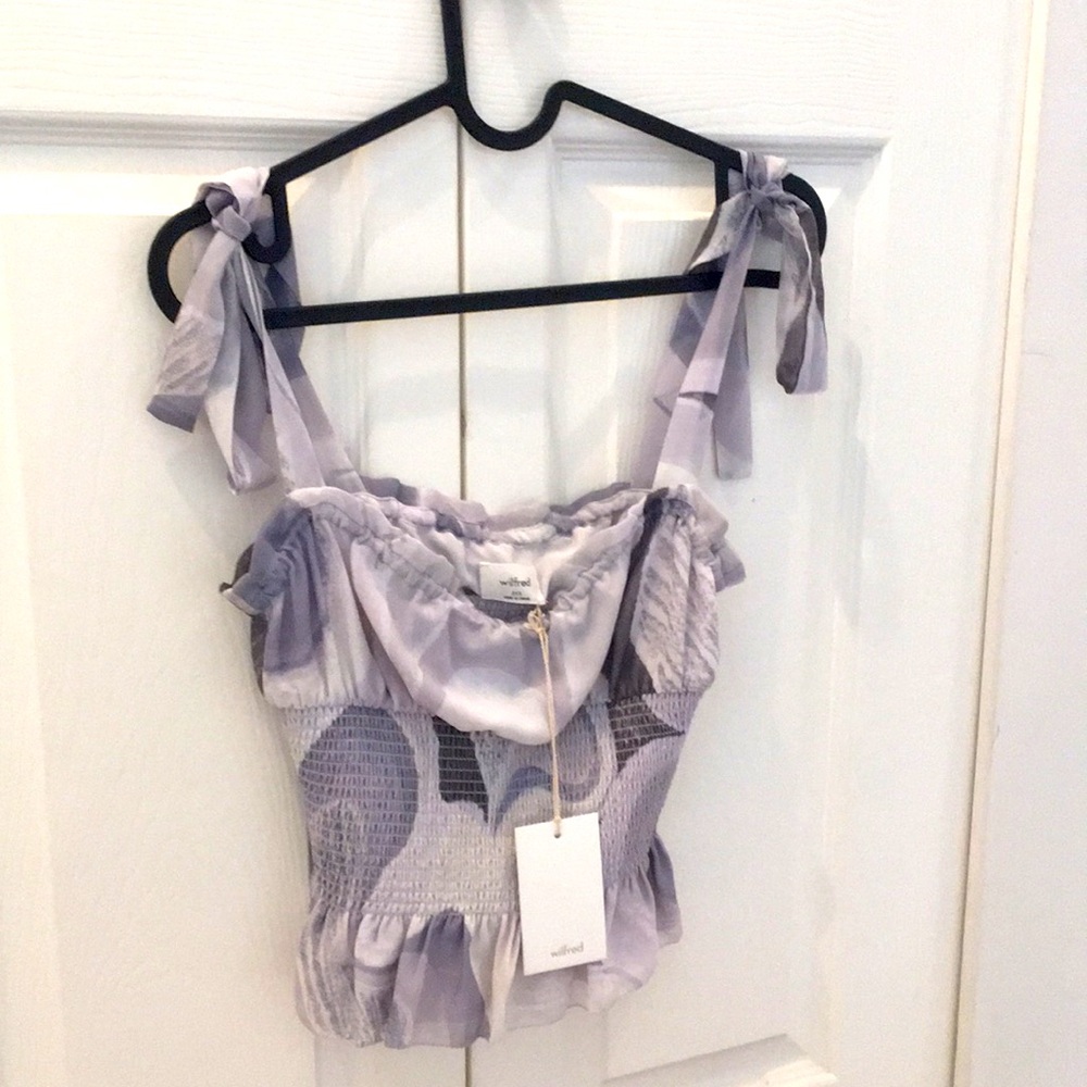 Aritzia Wilfred Chiffon Ballad Camisole with Shoulder Straps